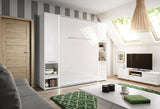 Szekrényágy CONCEPT PRO CP-02, Szín: Fehér + Fényes fehér, Alvó felület mérete: 120 x 200 cm