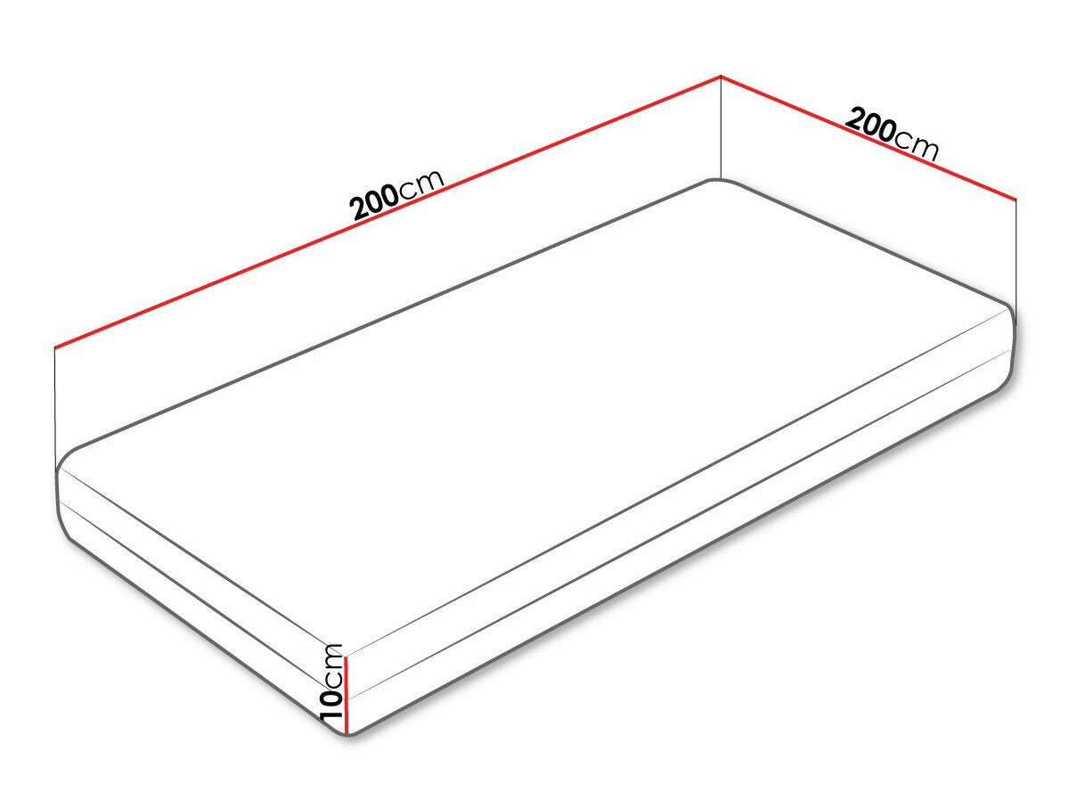 Matrac Zeus 10 (Nicola), Méretek: 200 x 200 cm