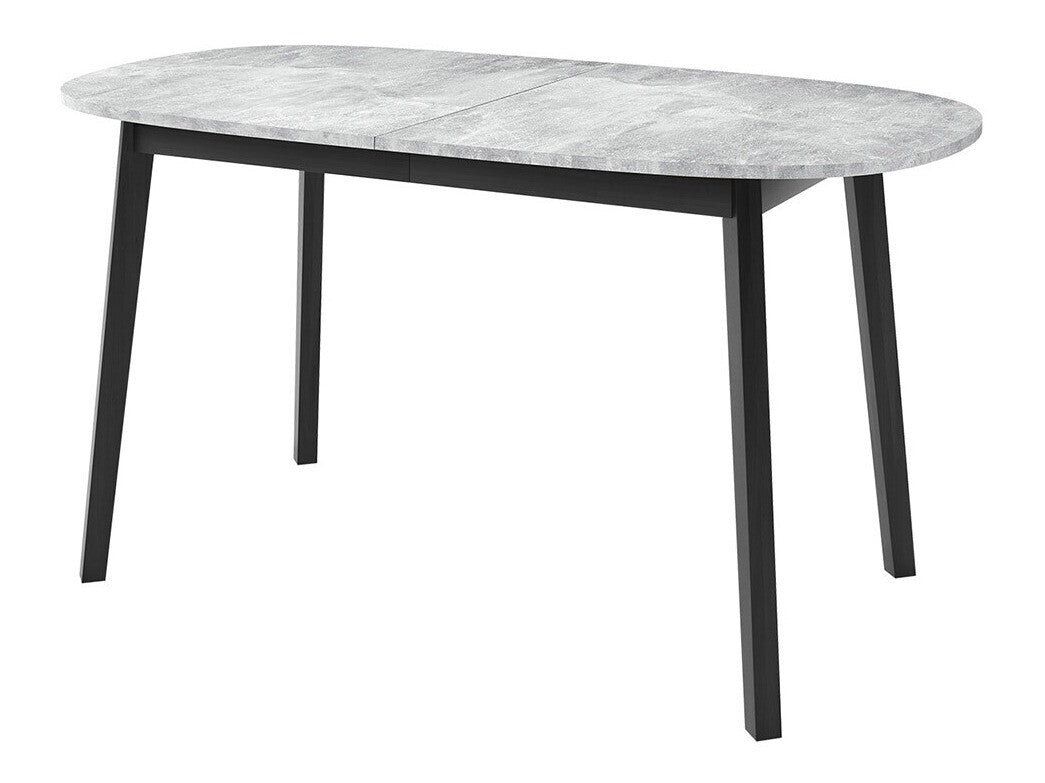Asztal Stół KLEBO S 150x80, Szín: Szürke márvány + Fekete