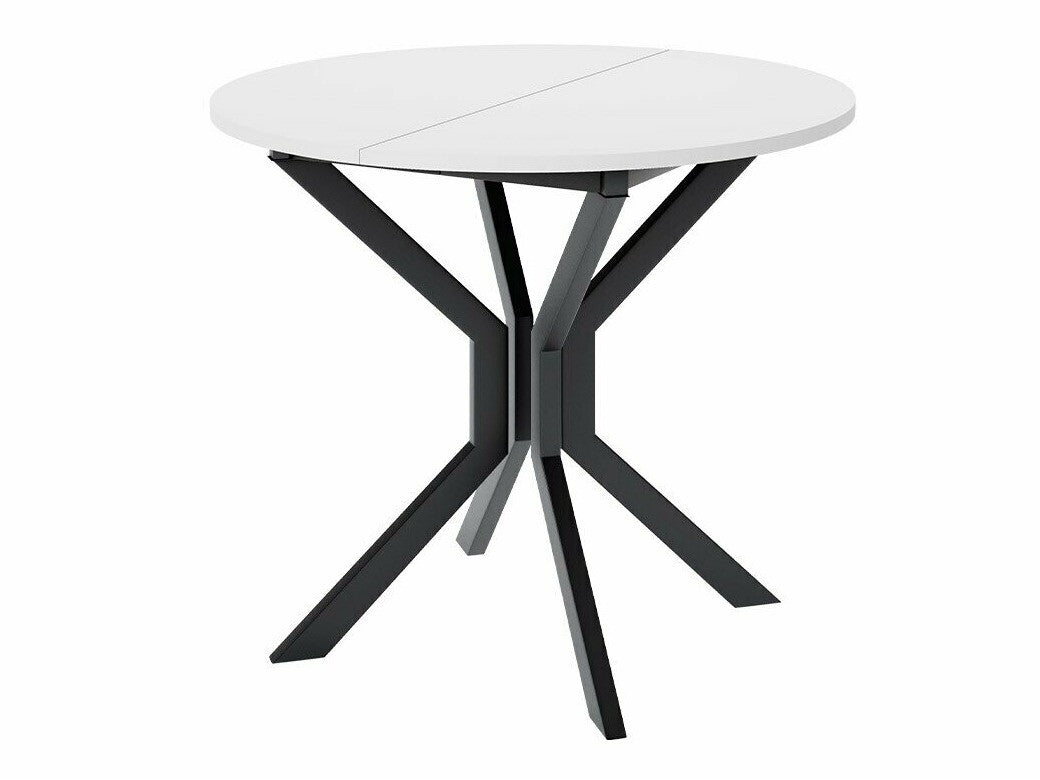 Étkezőgarnitúra Zestaw DIONE M + 4 x LUKE, Fa színe: Fehér + Fekete, Kárpit: Amor Velvet 4302