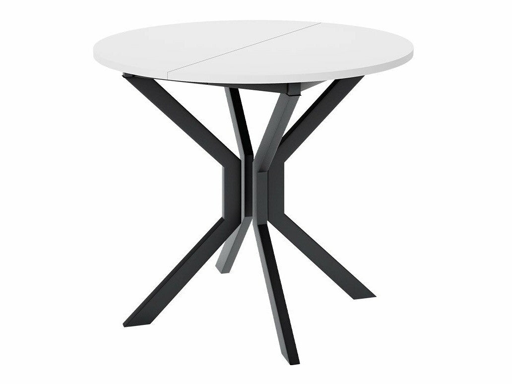 Étkezőgarnitúra Zestaw DIONE M + 4 x LUKE, Fa színe: Fehér + Fekete, Kárpit: Amor Velvet 4321