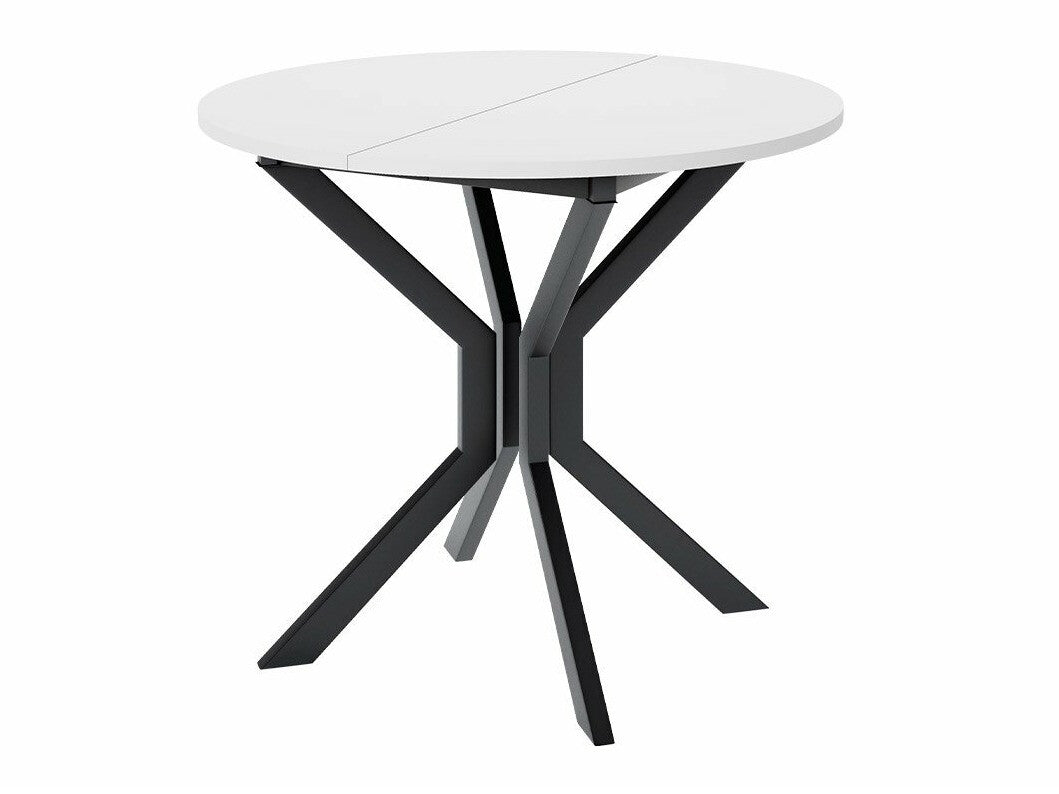 Étkezőgarnitúra Zestaw DIONE M + 4 x LUKE, Fa színe: Fehér + Fekete, Kárpit: Amor Velvet 4322