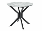 Étkezőgarnitúra Zestaw DIONE M + 4 x LUKE, Fa színe: Szürke márvány + Fekete, Kárpit: Amor Velvet 4322