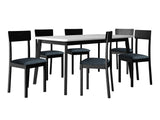Étkezőgarnitúra Zestaw 19 (OSLO 8 + HUGO 1_NEW), Kárpit: Zetta 300, Fa színe: Fehér + Fekete