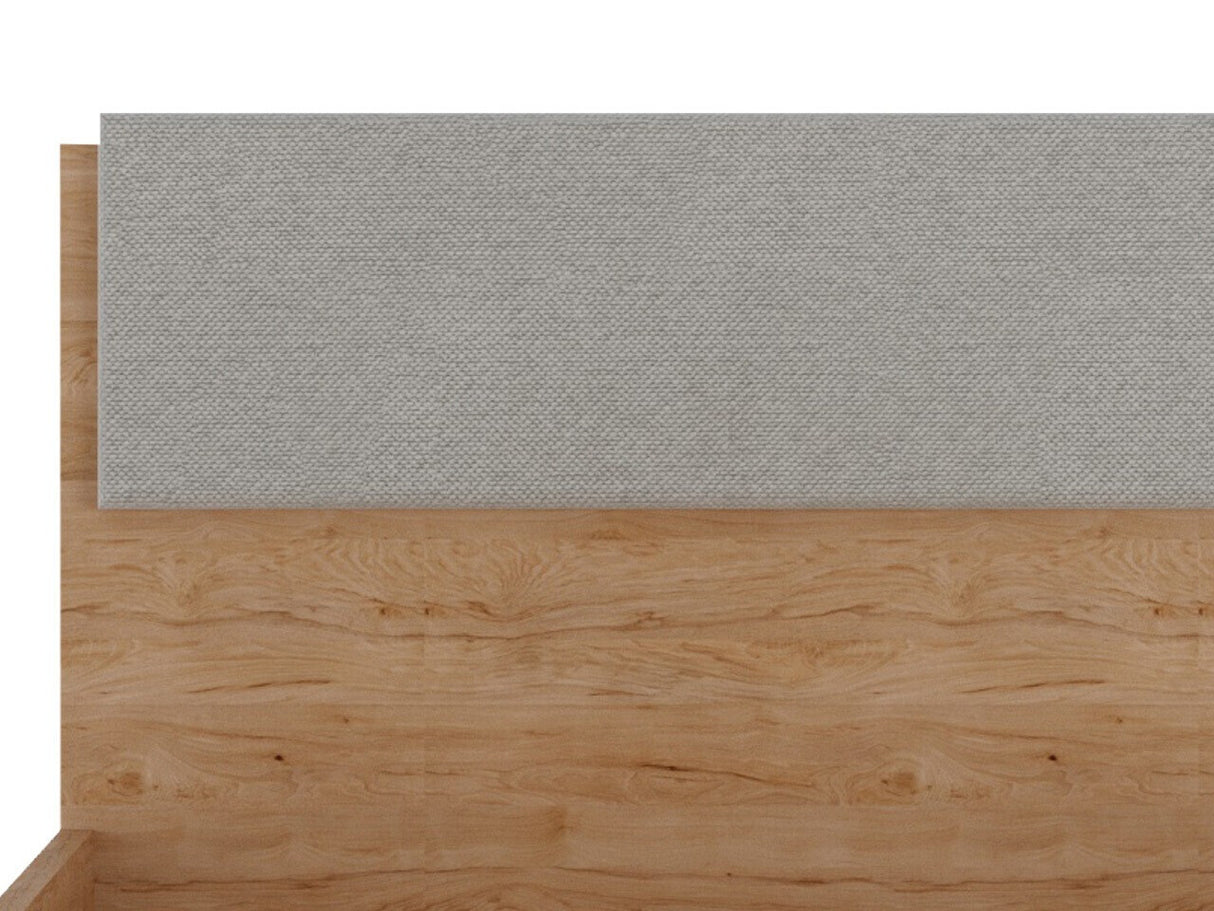 Ágy Łóżko LANDRO LR-05 Hikora/Biały mat/Czarny mat + Samoa 11