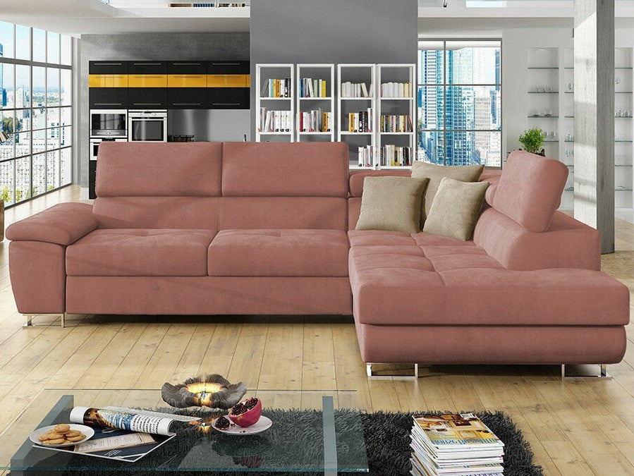 Sarokkanapé Kiságyere (Alvin), Szín: Uttario Velvet 2955 + Uttario Velvet 2979, Változatok: Jobbos