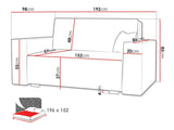 Kanapéágy Kanapa Viva Duo IV Neve (Clivia), Szín: Neve 16