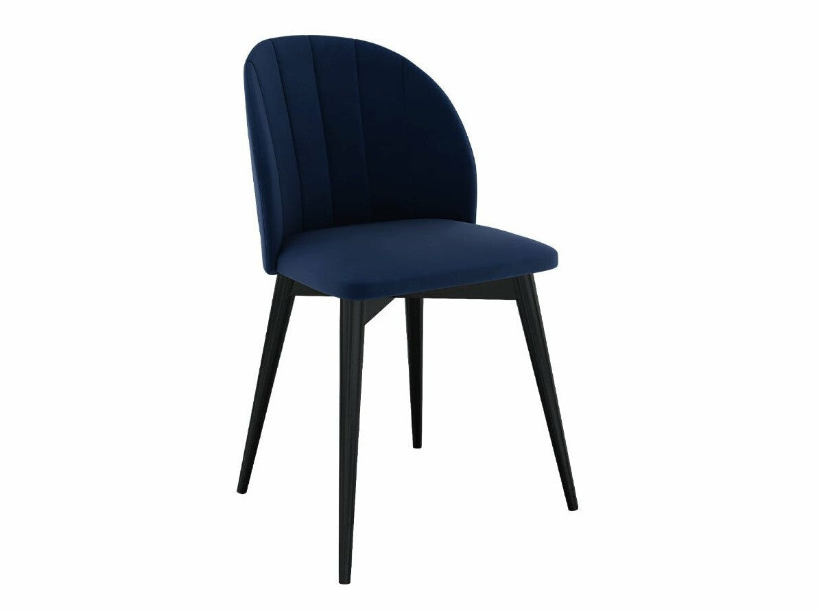Étkezőgarnitúra Zestaw 04 4xS100 SKANDI FI, Szék színe: Fekete + Magic Velvet 2216, Asztal színe: Barna