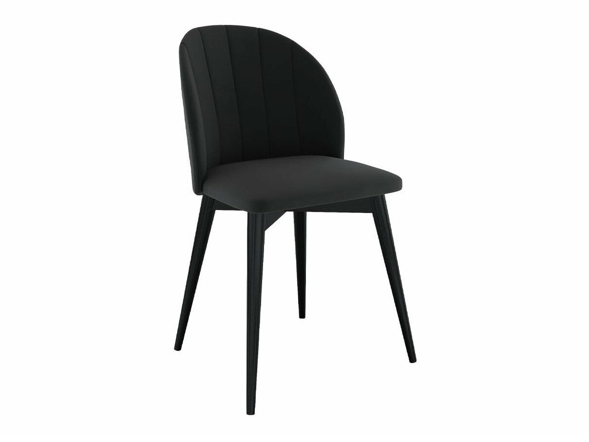 Étkezőgarnitúra Zestaw 04 4xS100 SKANDI FI, Szék színe: Fekete + Magic Velvet 2219, Asztal színe: Barna