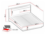 Ágy QUANT QS-02(160) QS2160DAC Alvó felület mérete: 160 x 200 cm