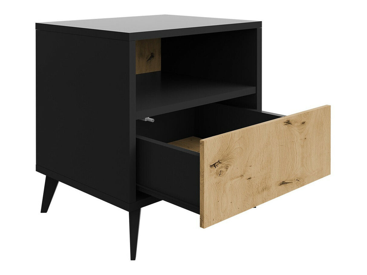 Éjjeliszekrény Szafka nemcna 1SZ OVESSI Czarny/Dąb Artisan 5903211281310
