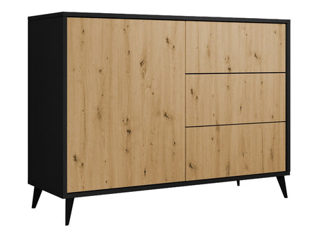 Komód 1D3SZ OVESSI Czarny/Dąb Artisan 5903211281242
