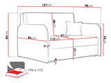Kanapéágy Viva Loft II, Szín: Mono 244