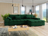 Sarokkanapé Bangkok (Kanton) Toptextil, Szín: Uttario Velvet 2951 + Venus Velvet 2941 P137, Változatok: Jobbos