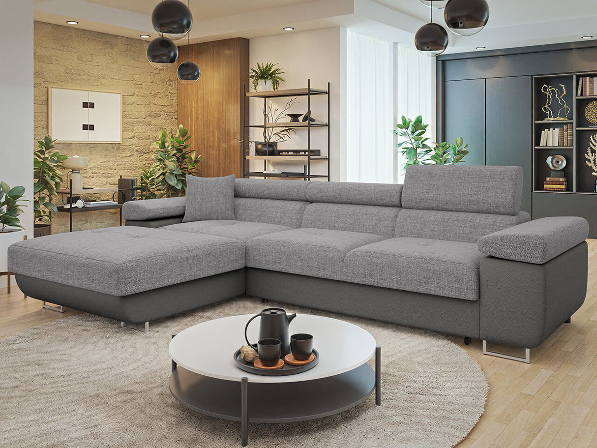 Sarokkanapé Narożnik TOREZIO MINI, Szín: Soft 029 + Lux 05, Változatok: Balos