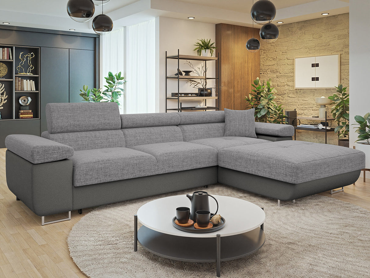 Sarokkanapé Narożnik TOREZIO MINI, Szín: Soft 029 + Lux 05, Változatok: Jobbos