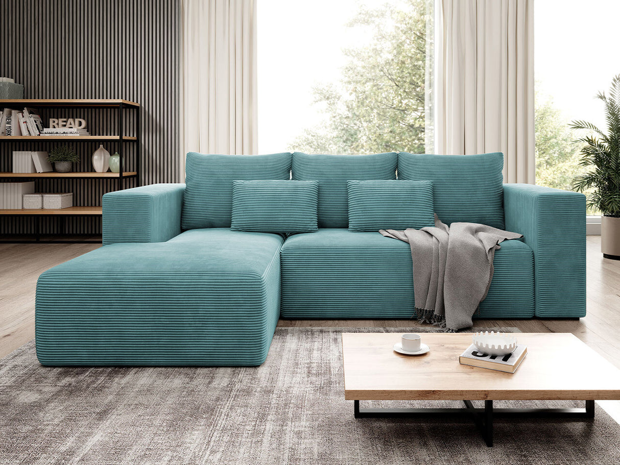 Sarokkanapé Narożnik STRIPES (Zozolia Cord), Szín: Poso 26, Változatok: Balos