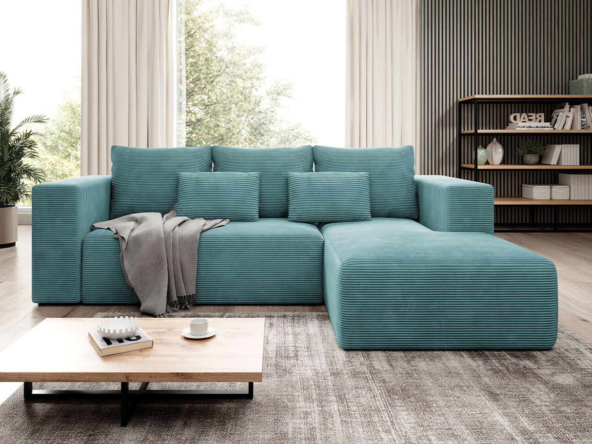 Sarokkanapé Narożnik STRIPES (Zozolia Cord), Szín: Poso 26, Változatok: Jobbos