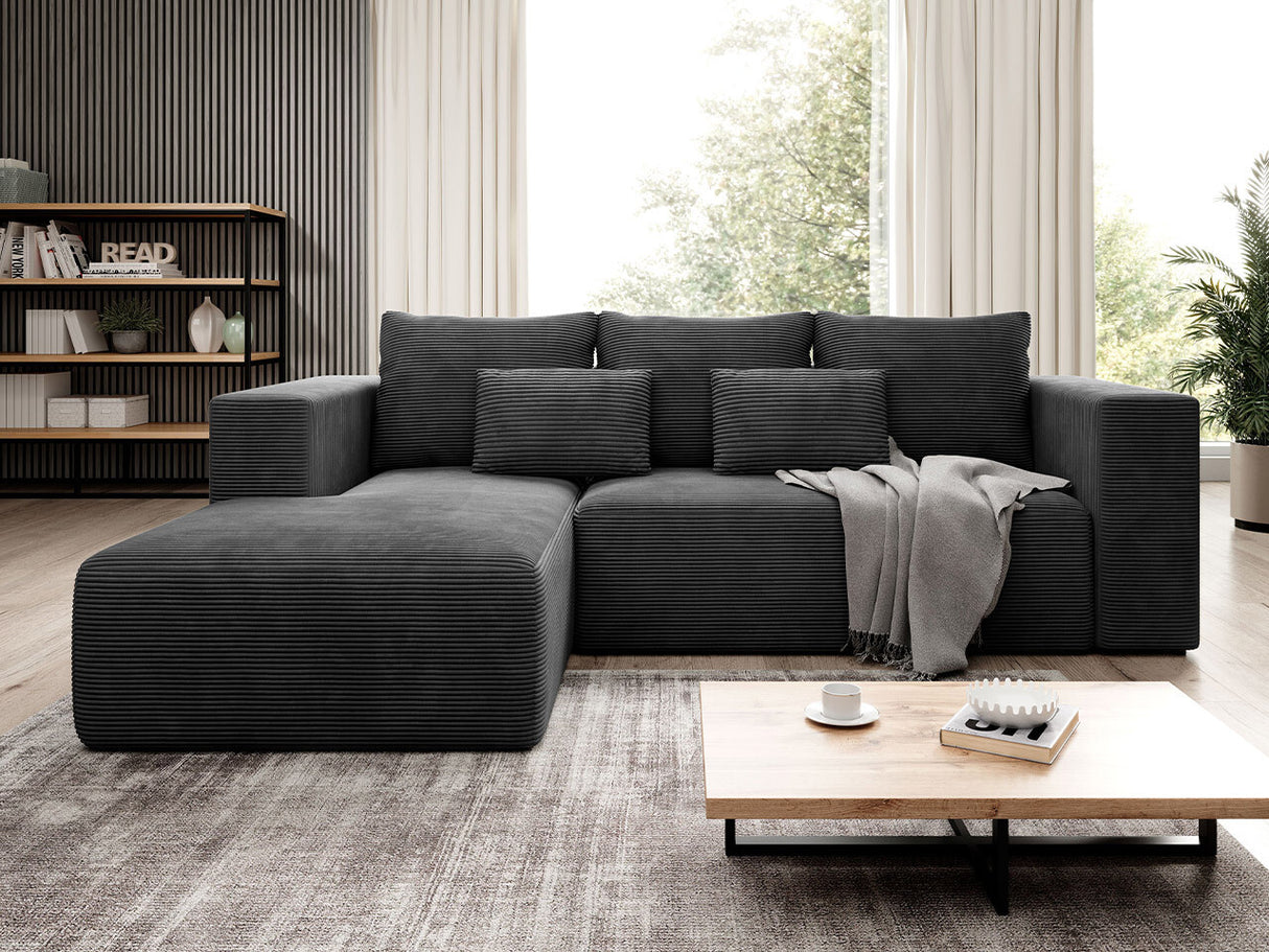 Sarokkanapé Narożnik STRIPES (Zozolia Cord), Szín: Poso 34, Változatok: Balos