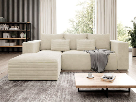 Sarokkanapé Narożnik STRIPES (Zozolia Cord), Szín: Poso 100, Változatok: Balos