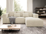 Sarokkanapé Narożnik STRIPES (Zozolia Cord), Szín: Poso 100, Változatok: Jobbos