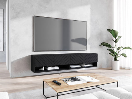 TV-állvány Lowboard A140 (Adenik 140), Led világítás: Nem, Szín: Grafit