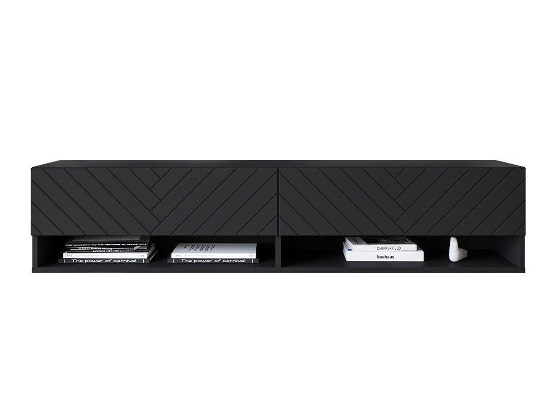 TV-állvány Lowboard A140 (Adenik 140), Led világítás: Nem, Szín: Grafit