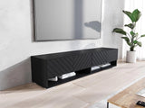 TV-állvány Lowboard A140 (Adenik 140), Led világítás: Nem, Szín: Grafit