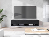 TV-állvány Lowboard A140 (Adenik 140), Led világítás: Nem, Szín: Grafit