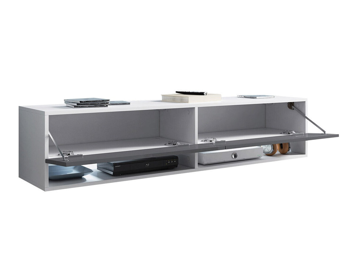TV-állvány Lowboard A140 (Adenik 140), Led világítás: Igen, Szín: Grafit