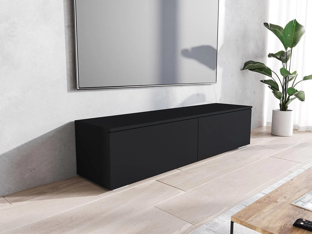TV-állvány Lowboard D140 (Dlone 140), Led világítás: Igen, Szín: Grafit
