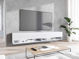 TV-állvány Lowboard A180 (Adenik 180), Led világítás: Igen, Szín: Fehér