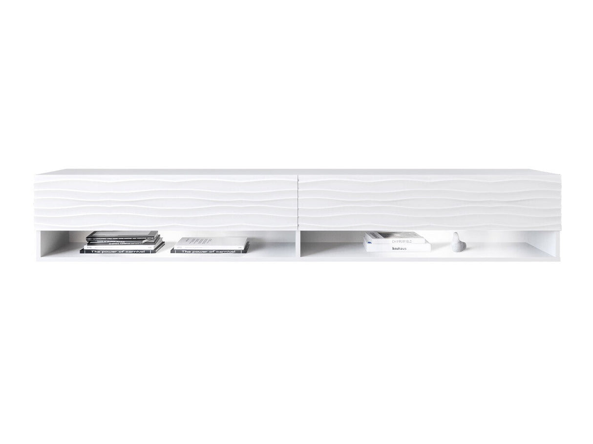 TV-állvány Lowboard A180 (Adenik 180), Led világítás: Igen, Szín: Fehér