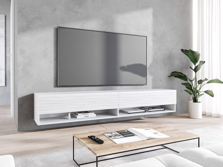 TV-állvány Lowboard A180 (Adenik 180), Led világítás: Nem, Szín: Fehér