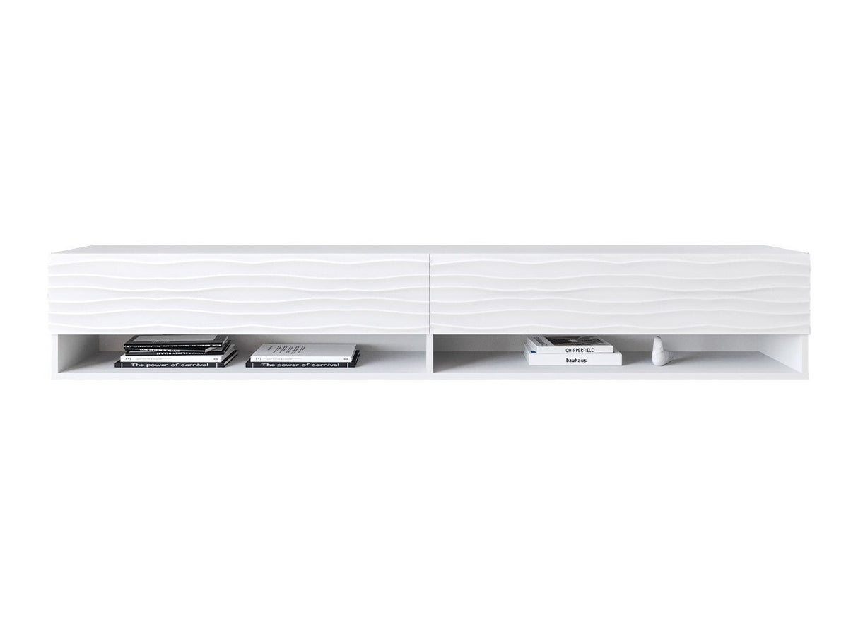 TV-állvány Lowboard A180 (Adenik 180), Led világítás: Nem, Szín: Fehér