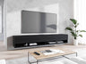TV-állvány Lowboard A180 (Adenik 180), Led világítás: Nem, Szín: Grafit + Fekete