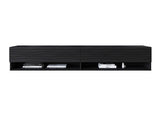 TV-állvány Lowboard A180 (Adenik 180), Led világítás: Nem, Szín: Grafit + Fekete
