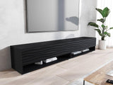 TV-állvány Lowboard A180 (Adenik 180), Led világítás: Nem, Szín: Grafit + Fekete