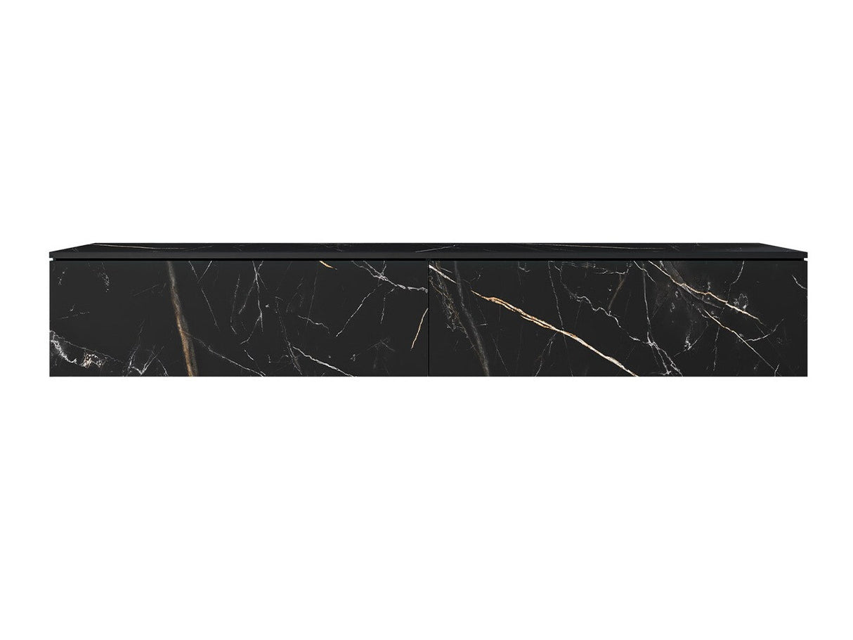TV-állvány Lowboard D180 (Dlone 180), Led világítás: Nem, Szín: Fekete márvány