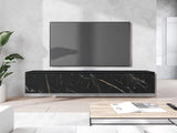 TV-állvány Lowboard D180 (Dlone 180), Led világítás: Nem, Szín: Fekete márvány