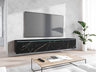 TV-állvány Lowboard D180 (Dlone 180), Led világítás: Igen, Szín: Fekete márvány