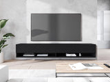 TV-állvány Lowboard A180 (Adenik 180), Led világítás: Nem, Szín: Fekete + Grafit