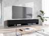 TV-állvány Lowboard A180 (Adenik 180), Led világítás: Nem, Szín: Fekete + Grafit