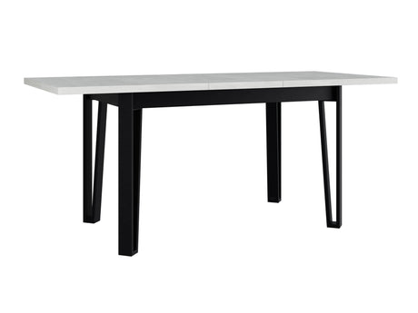 Asztal Stół IKON 5 LAMINAT, Szín: Fehér + Fekete