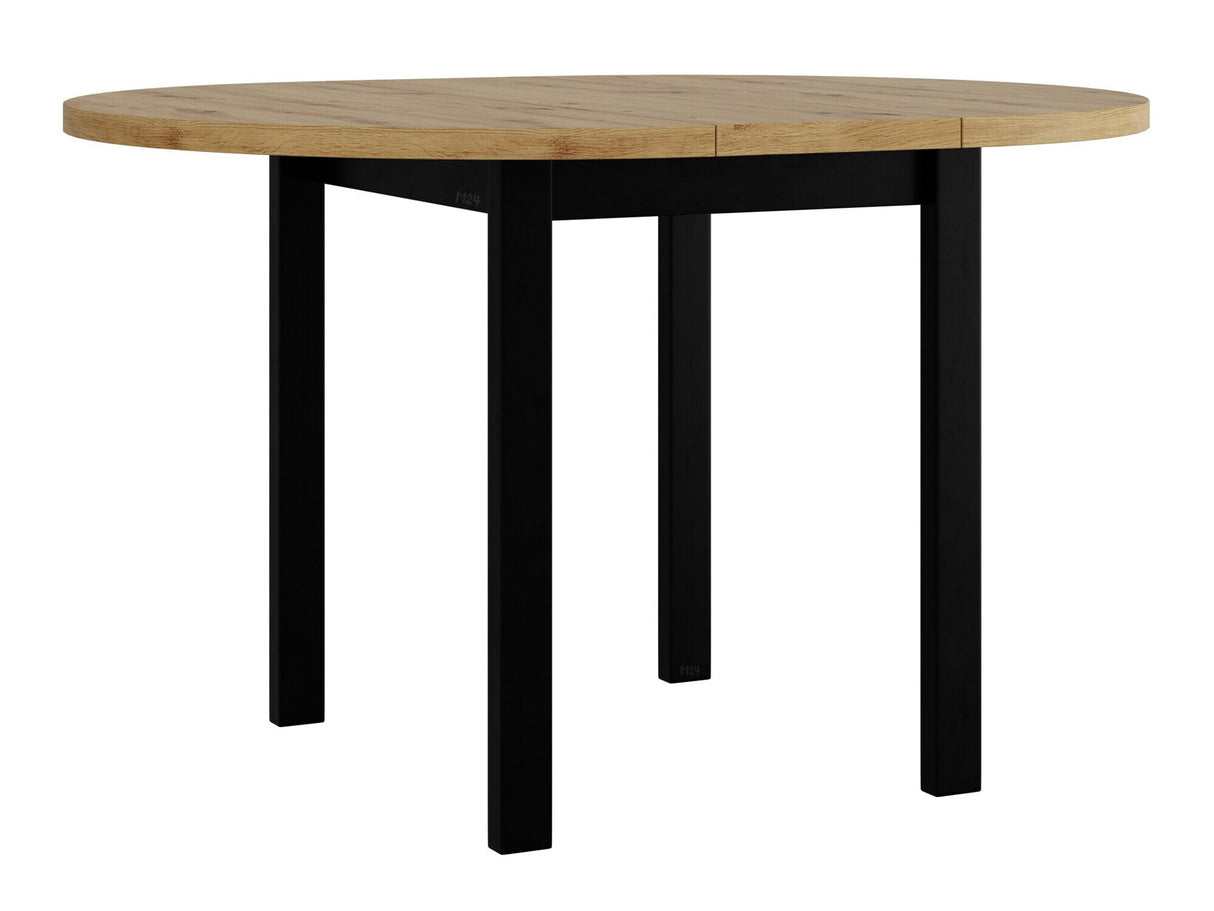 Asztal Stół POLI 2 L LAMINAT, Szín: Artisan tölgy + Fekete
