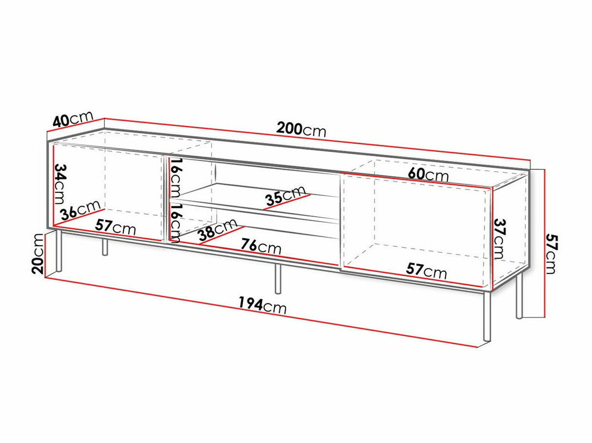 TV-állvány SLIDE K 200 (szekrény on a fém keret with a kandalló), Szín: Fehér + Fényes fehér + Fekete, A kandalló színe: Fehér