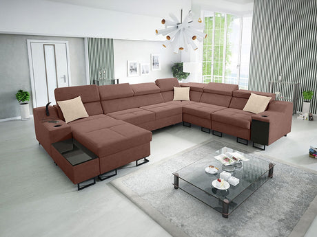 Sarokkanapé Narożnik ALICANTE VIII, Szín: Uttario Velvet 2955 + Uttario Velvet 2978, Változatok: Balos