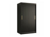 Gardróbszekrény RIFLO SLIM 1 100 (Towiro Slim 1 100), Szín: Fekete