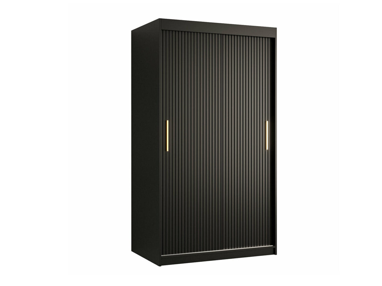 Gardróbszekrény RIFLO SLIM 1 100 (Towiro Slim 1 100), Szín: Fekete