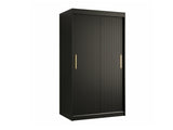 Gardróbszekrény RIFLO SLIM 1 100 (Towiro Slim 1 100), Szín: Fekete